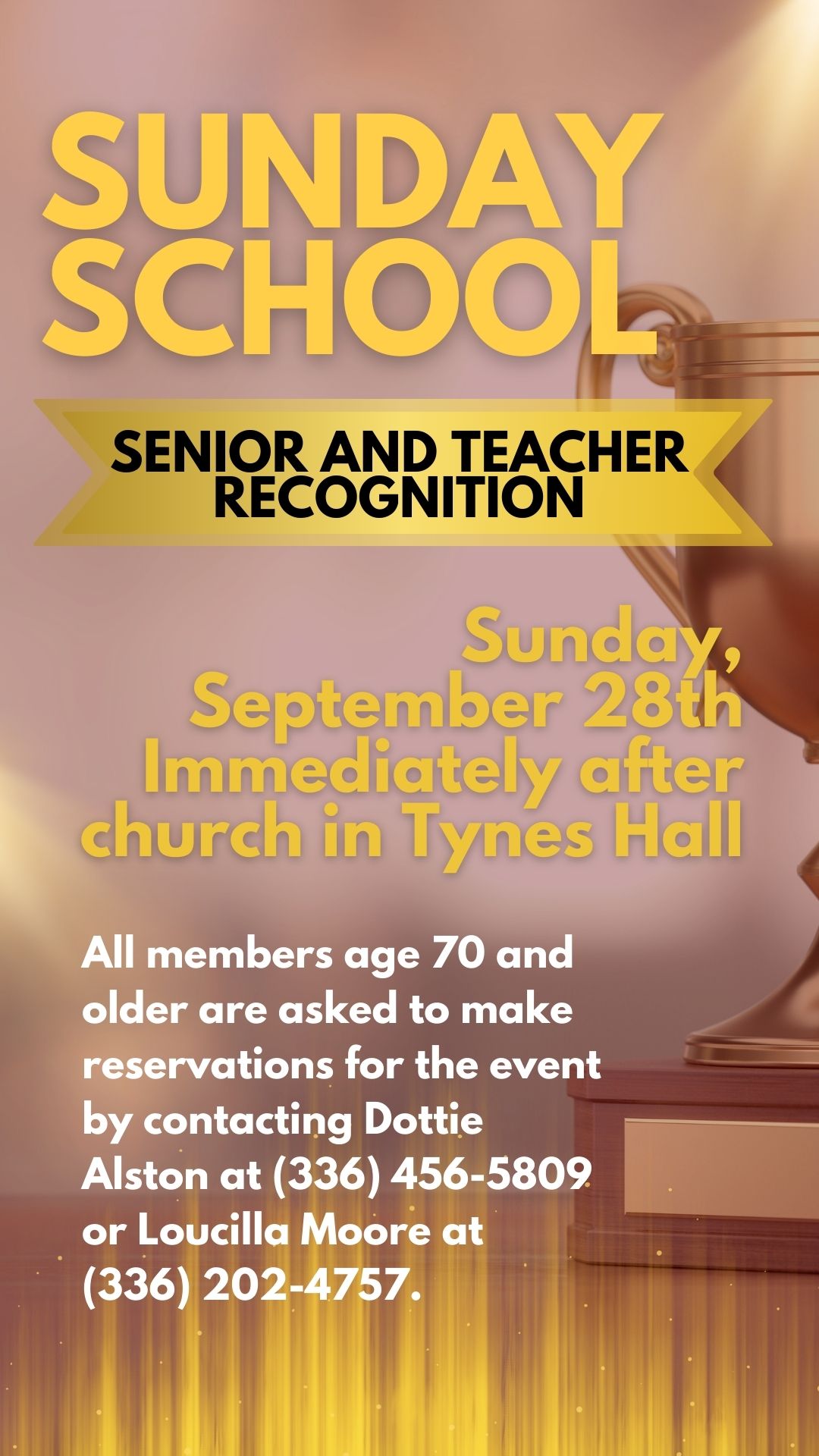 Sunday School Recognition