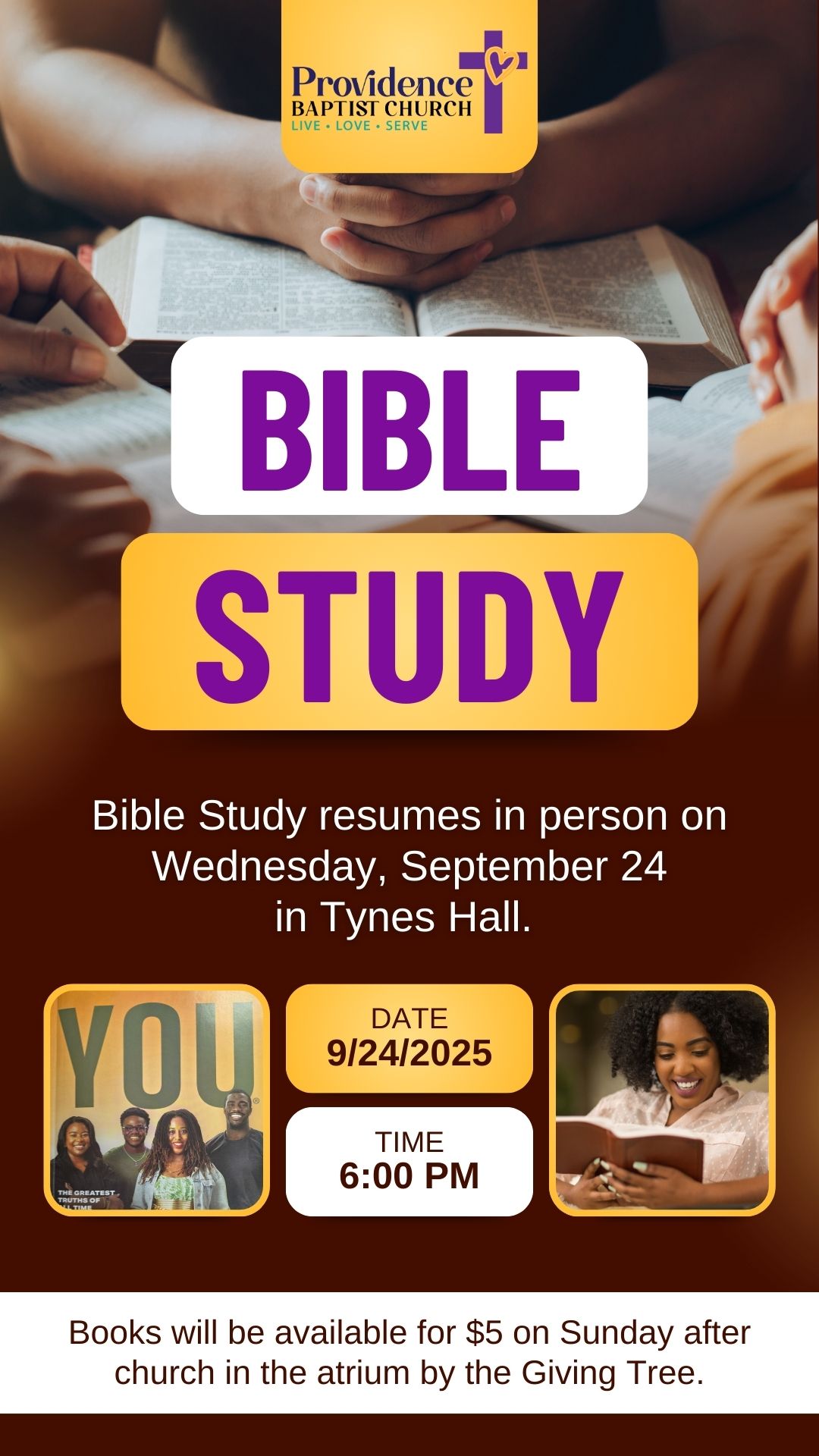 Bible Study Resumes